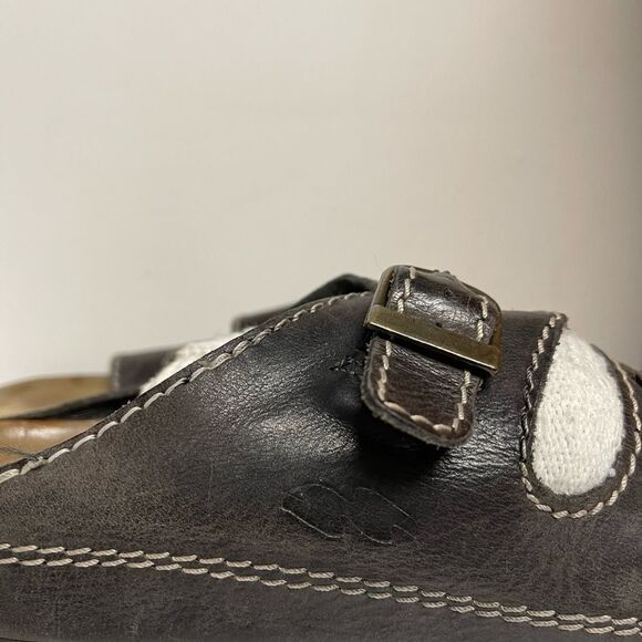 leather slip on slipper birkenstock style - Picture 8 of 13